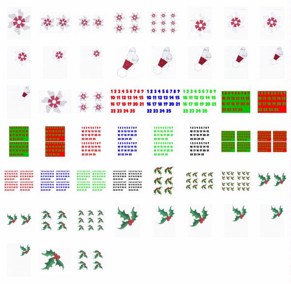  Christmas Cupcake Special ALL 3 SETS - 51 Pages