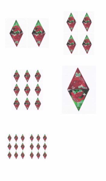 Christmas Bunting Dove Set - 5 x A4 Pages to Download