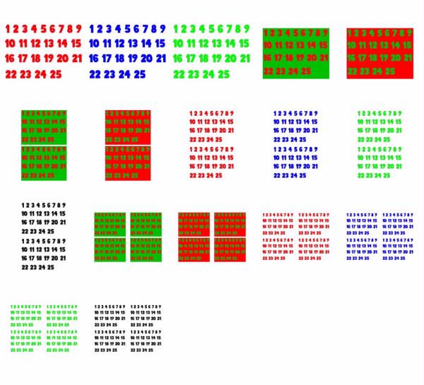 Christmas Numbers Set Download - 18 x A4 Pages 