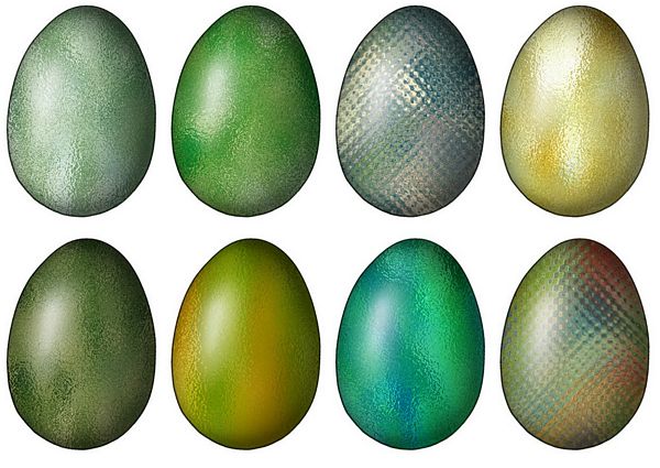 3 Easter Egg Sets Download - Texture, Marble & Metallic - 12 Pages