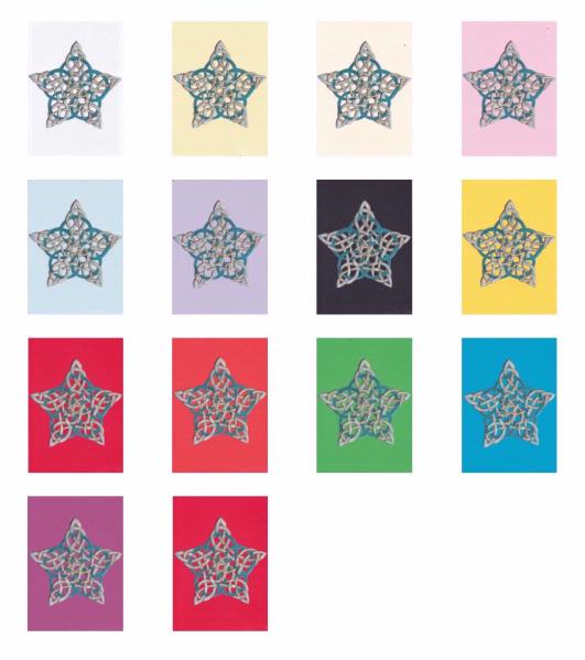 Faux Parchment Celtic Star <b>All 14 Sets 4 Sizes - 56 x A4