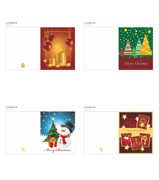 Festive Cards - <B>ALL 4 SETS</B> 44 Pages to Download