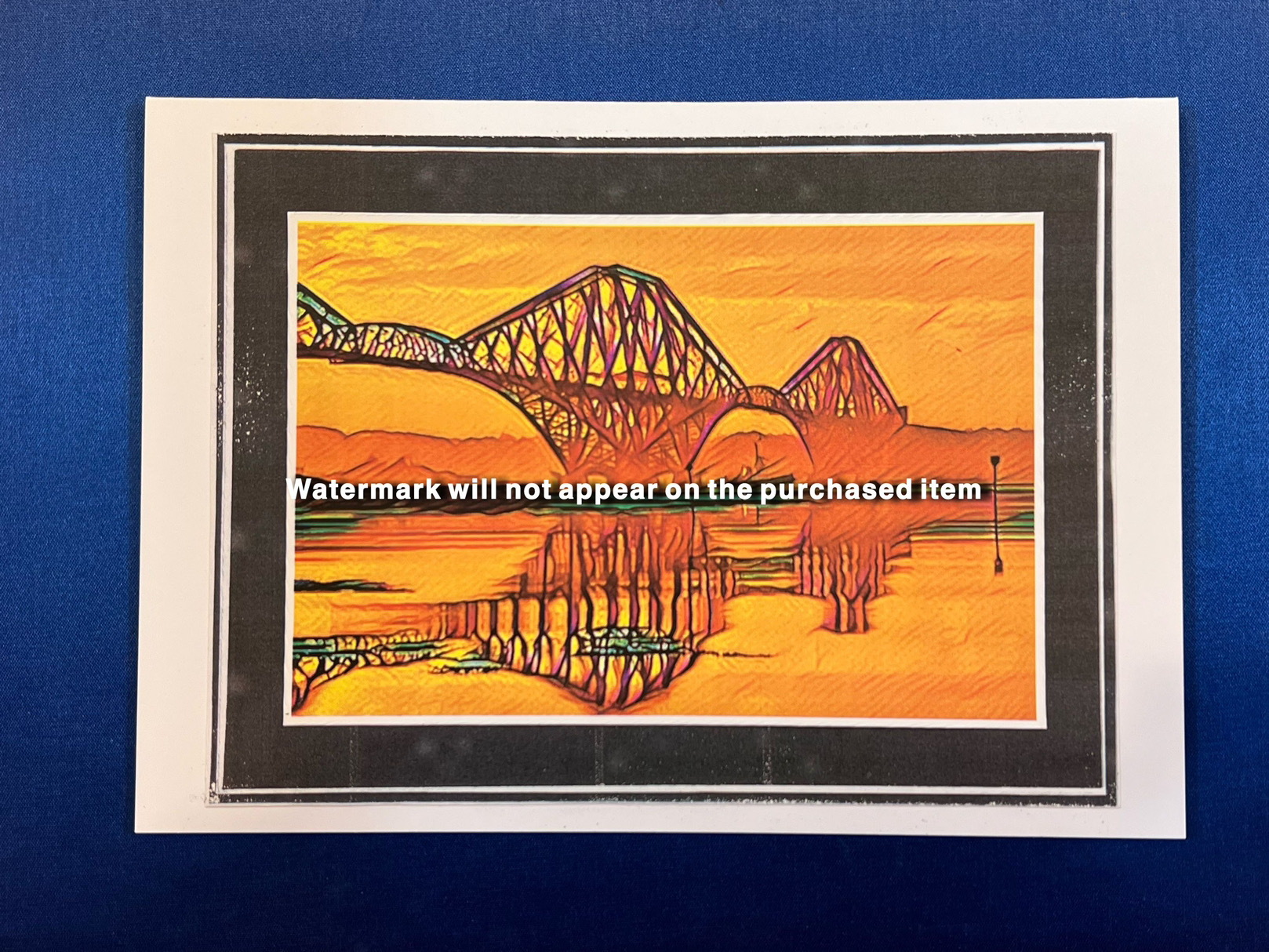 A5 Landscape Card - Forth Rail Bridge 01