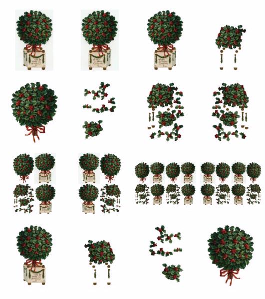 Christmas Holly Tree Set - 16 Pages to Download