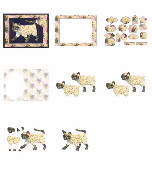 Sues Mosaics Cat Card Project 01 - 6 pages to Download