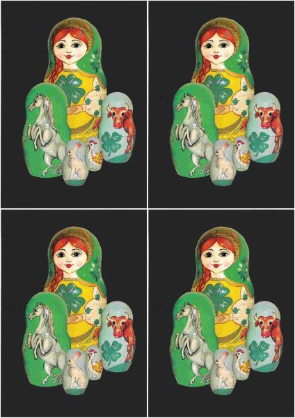 Russian Nesting Dolls A6 Toppers - 13 Pages to DOWNLOAD