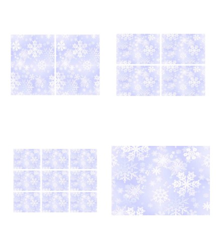 Snowflake Background Set 13 - 4 x A4 Pages to Download