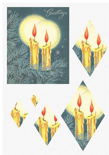 Candles A5 Diamond Stackers - 1 x A4 Page to DOWNLOAD