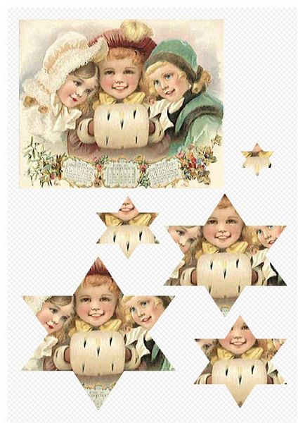 Carol Singers 01 A5 Star Stackers - 1 x A4 Page to DOWNLOAD