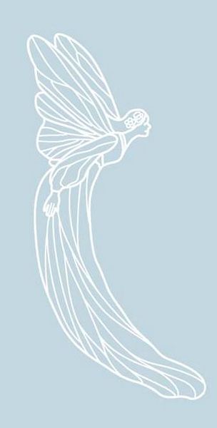 Digital White Work Angel 2 <b>Light Blue 4 Sizes - 4 x A4 Sheets Download