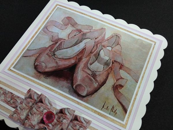 Ballet Shoes Card with Bow Project Download - 6 x A4 Pages