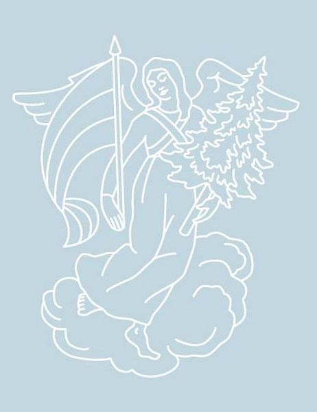 Digital White Work Angel 3 <b>Light Blue 4 Sizes - 4 x A4 Sheets Download