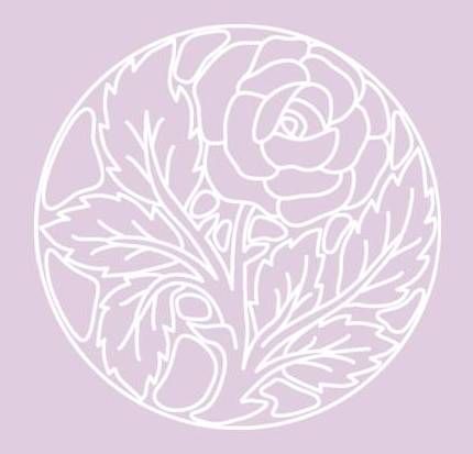 Digital White Work Circular Rose <b>Purple 4 Sizes - 4 x A4 Sheets Download