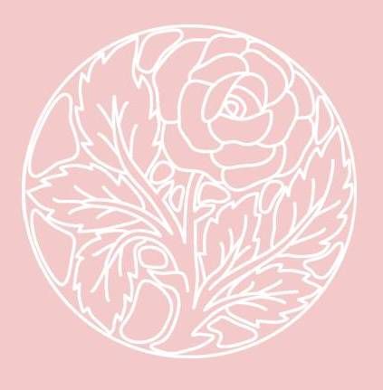 Digital White Work Circular Rose <b>Red 4 Sizes - 4 x A4 Sheets Download