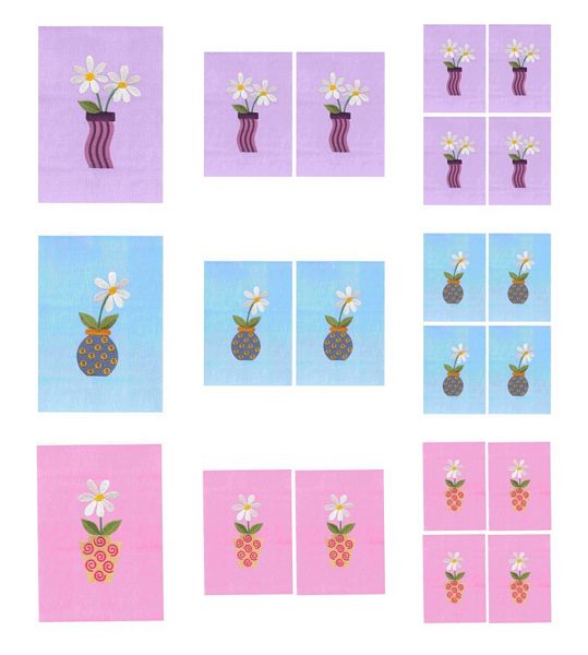 Stitched Effect Daisy Pot Full set Toppers - 9 Pages to DOWNLOAD