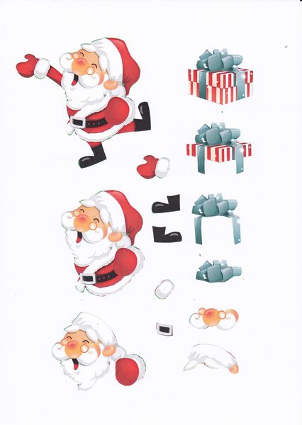 <b>Introductory Price Jolly Santa Decoupage 01 - 2 x A4 Sheets to Download