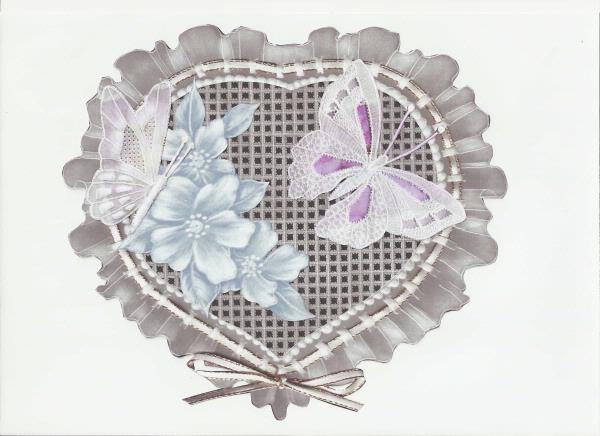 Faux Parchment Hearts & Flowers - 5 Sets - 19 x A4 Pages