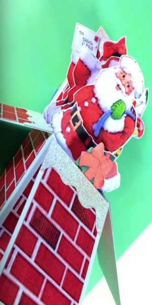 Folding Box Card Father Christmas Project - 6 Sizes