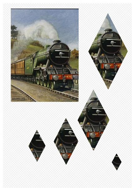 Flying Scotsman Diamond Stackers - 1 x A4 Page to DOWNLOAD