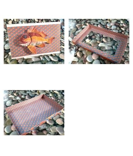 Mosaic Fish Box Project Design 01 Download Set - 6 x A4 Pages