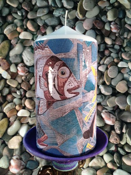 Mosaic Fish Project Candle Download Set - 9 x A4 Pages