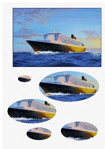 Queen Mary 2 Oval Stackers - 1 x A4 Page to DOWNLOAD