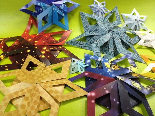 3D Snowflake Template Set 06 - 9 Sizes to Download