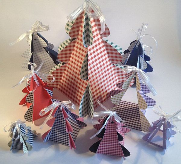 .Gingham Folding Standing Christmas Tree <b>ALL 12 SETS</b> and BASIC SET