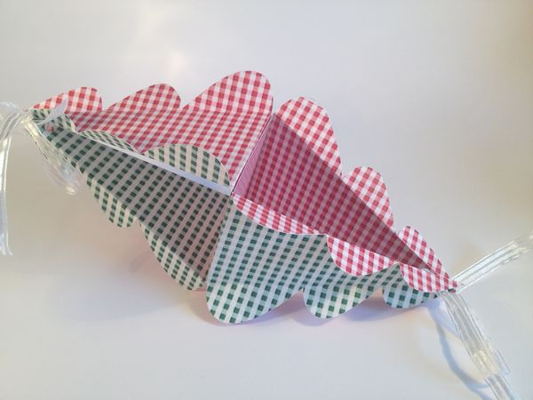 Gingham Folding Standing Christmas Tree <b>Pink</b> - 6 Sizes to Download