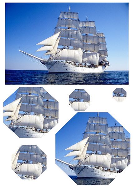 Tall Ship Octagon Stackers - 1 x A4 Page to DOWNLOAD