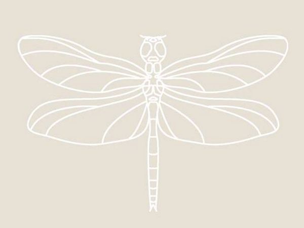 Digital White Work Dragonfly <b>Cool Grey 4 Sizes - 4 x A4 Sheets Download