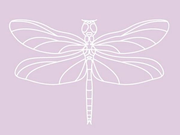 Digital White Work Dragonfly <b>Purple 4 Sizes - 4 x A4 Sheets Download