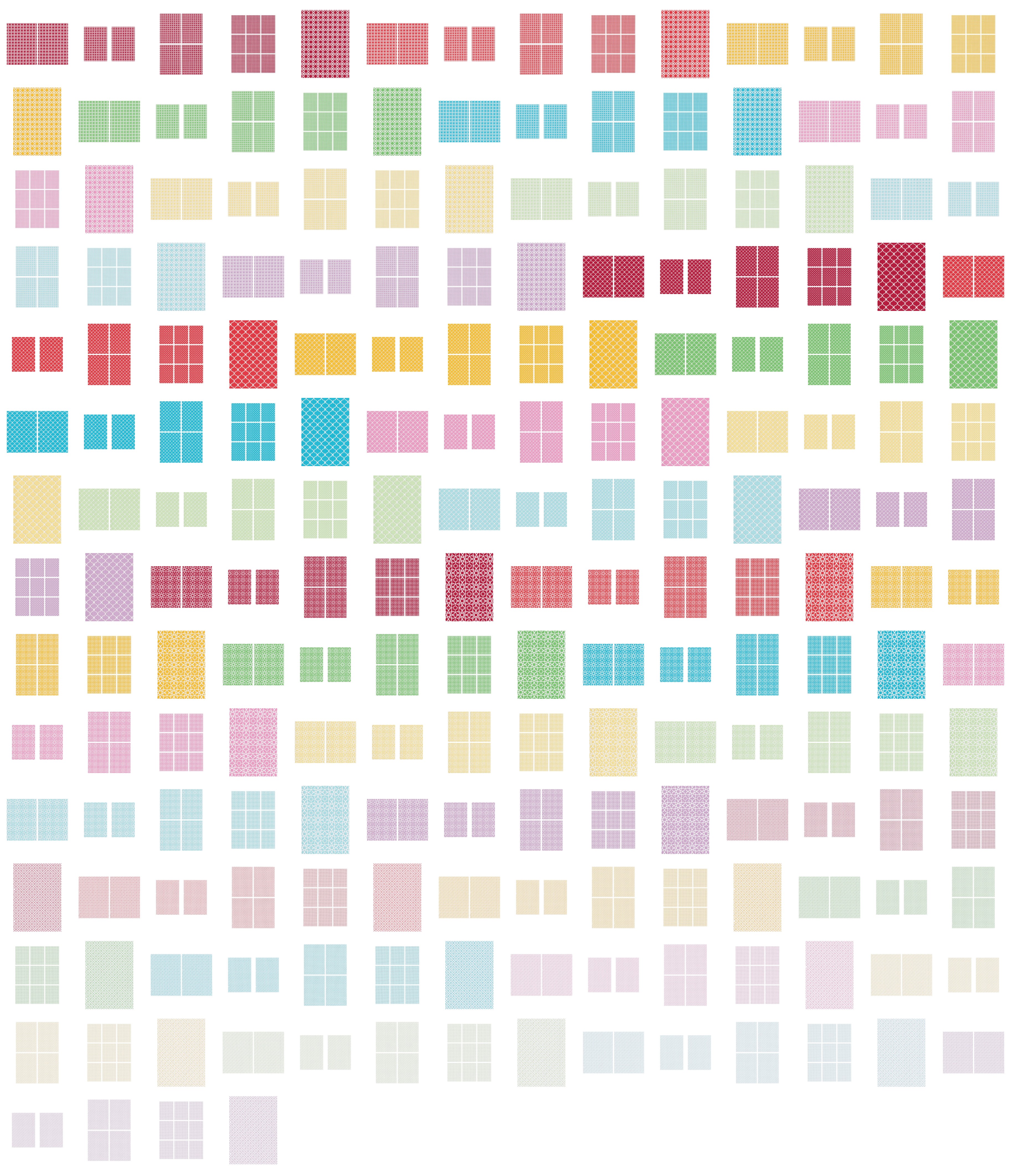 Brights and Pastels Trellis Set - 340 Pages to Download