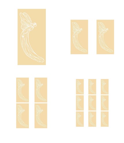 Digital White Work Angel 2 <b>Beige 4 Sizes - 4 x A4 Sheets Download