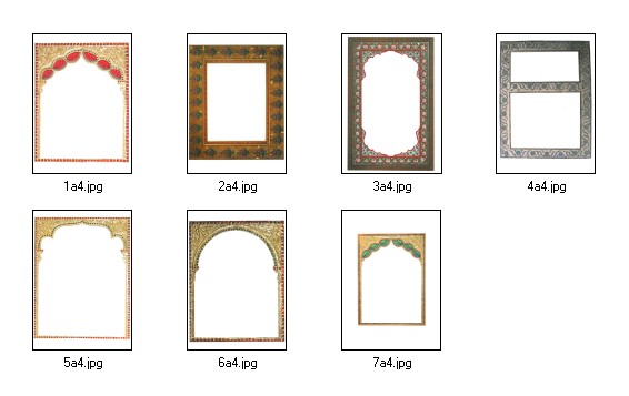 Indian Style Frames A4 - 7 x A4 Pages to DOWNLOAD