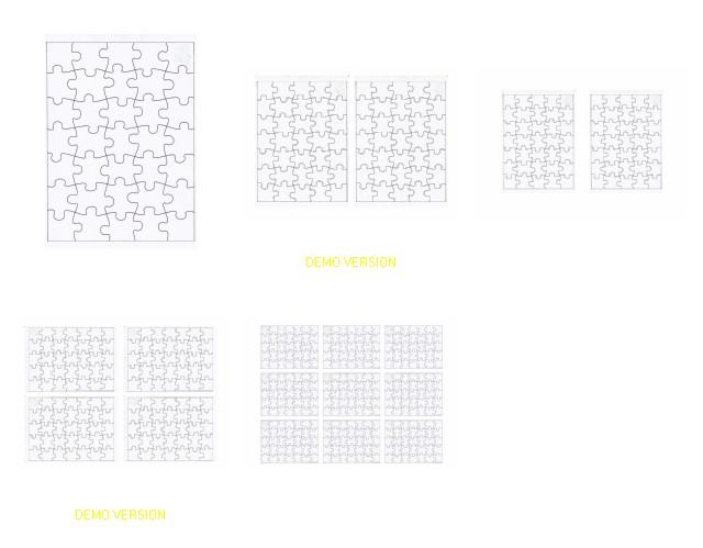 <b>Introductory Price Jigsaw Template Set - 5 Sizes - 5 x A4 Pages DOWNLOAD