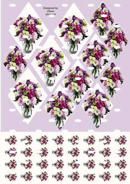 Diane Dorward Diamond Posy Combination Sheet