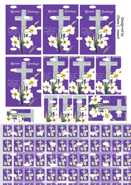 Diane Dorward Easter Cross Combination Sheet