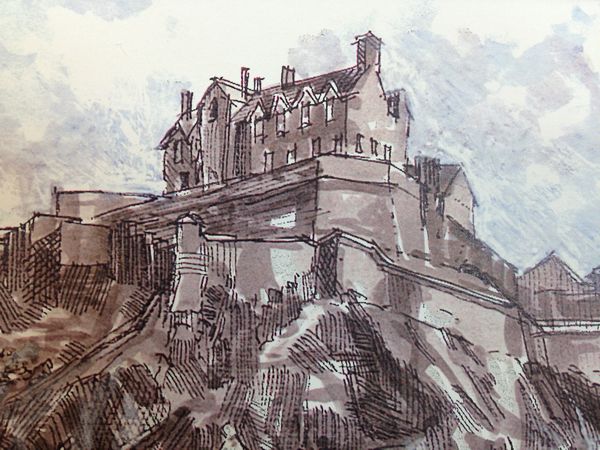 Frank Watson - Edinburgh Castle A3 Hand Finished Print