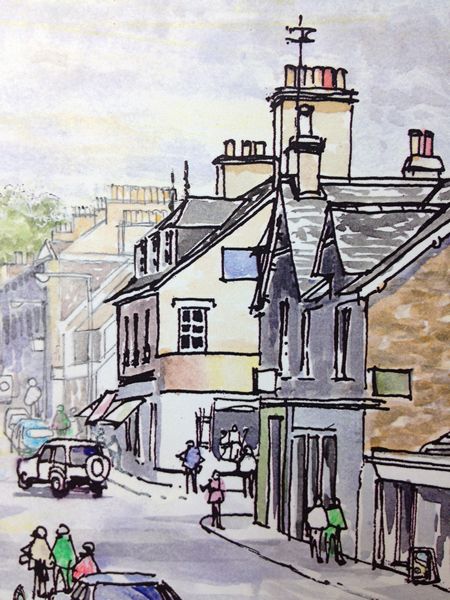 Frank Watson - Pitlochry High Street - A3 Hand Finished Print